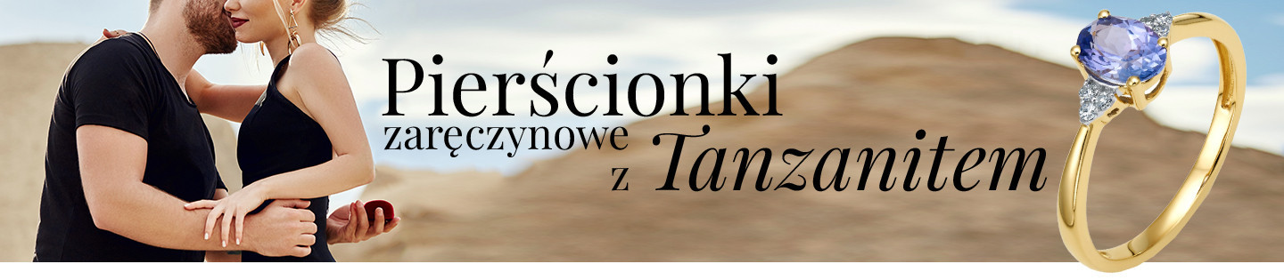 Zaręczynowy z tanzanitem