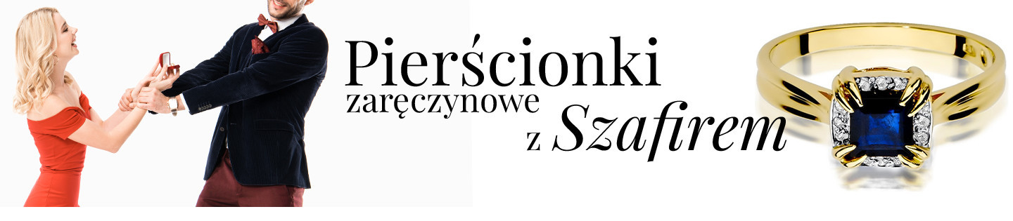 Zaręczynowy z szafirem