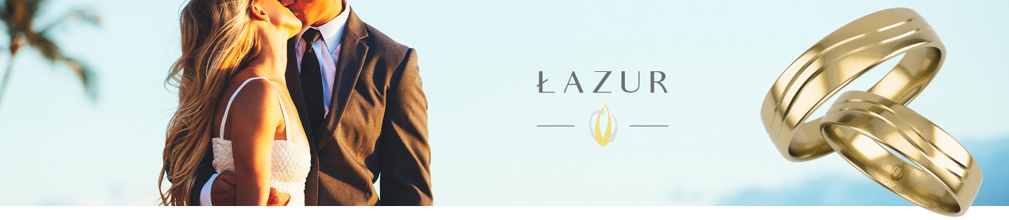 Łazur obrączki ślubne