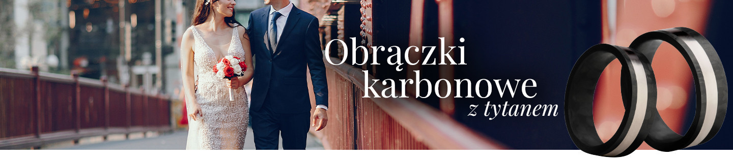 Obrączki karbonowe z tytanem