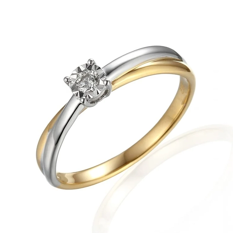 Pierścionki zaręczynowe dwukolorowe