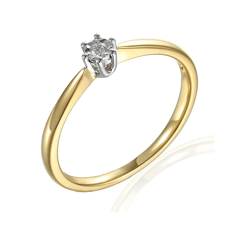 Pierścionki zaręczynowe z żółtego złota