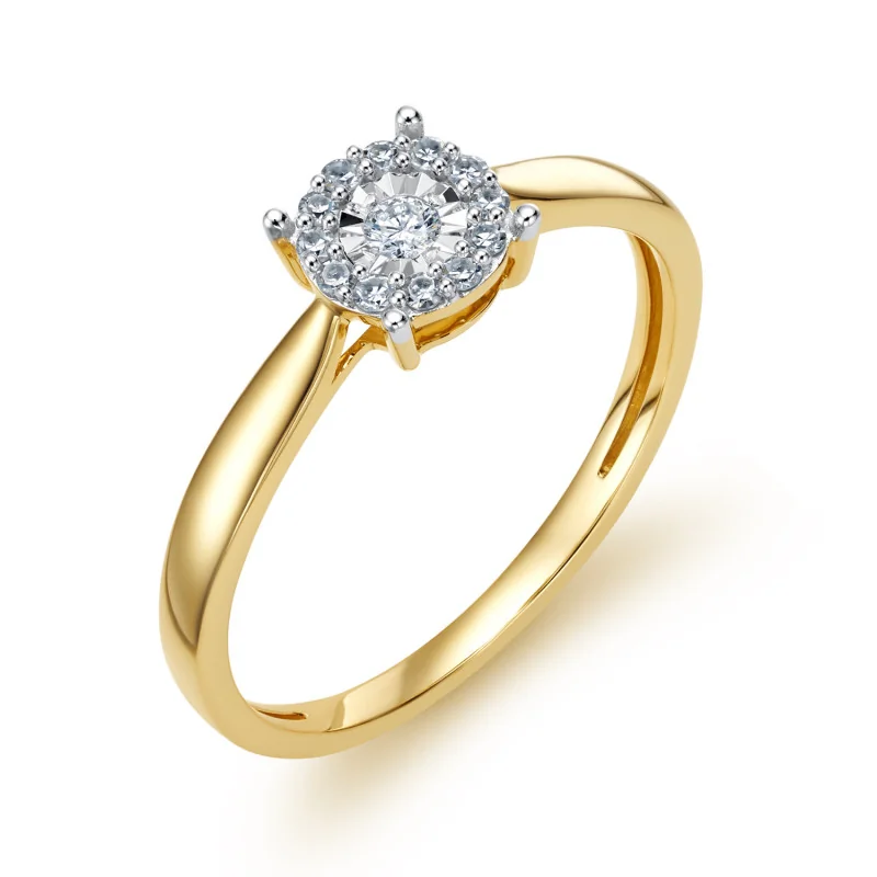 Pierścionki zaręczynowe z żółtego złota